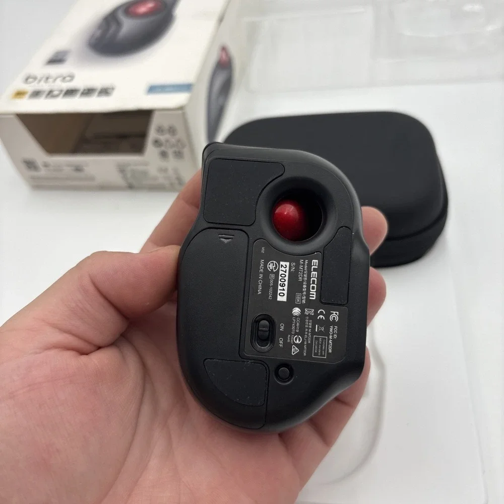 ELECOM Wireless Trackball Mouse M-MT2DRSBK S size 5-Button JP